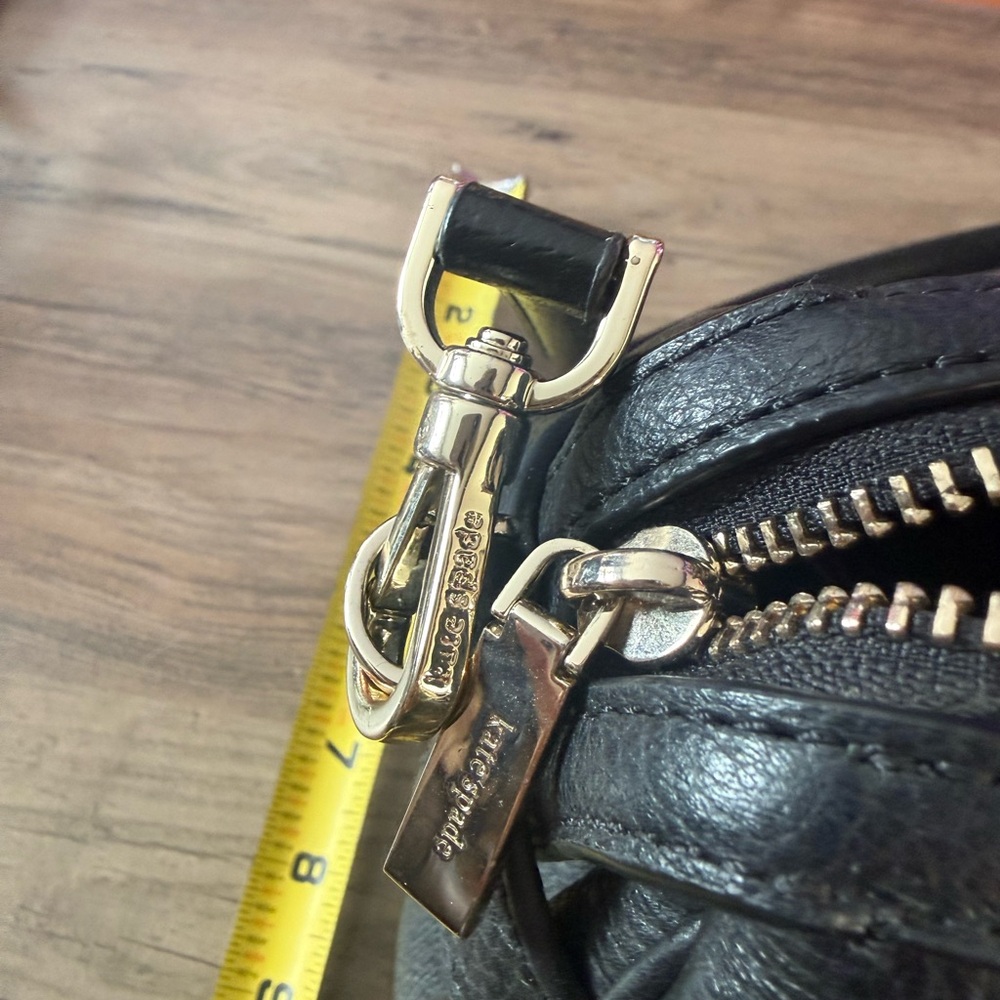 Kate Spade Black Pebbled Satchel with crossbody strap - Picture 7 of 7